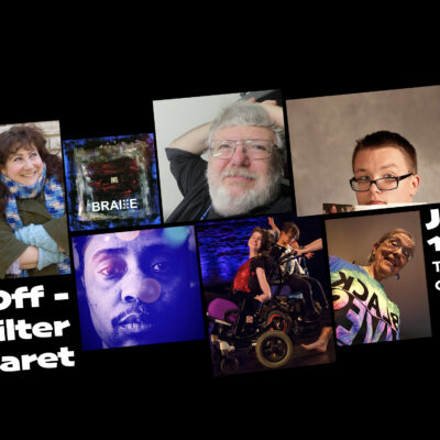 images of 7 disabled artists for the Off-Kilter Cabaret Performances June 16–19